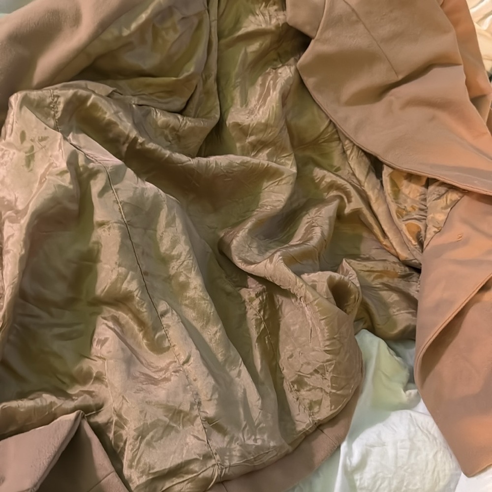DUMAS CLOTHING This is a button jacket gold colored very stylish coat.